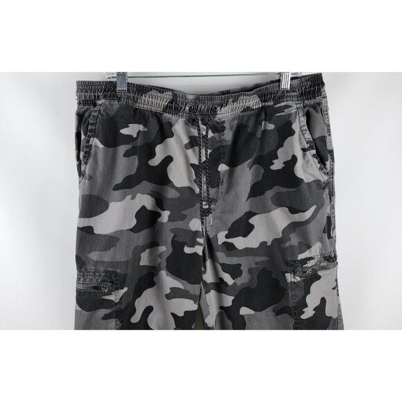 Urban Pipeline Pants Mens Large Gray Camo Cargo Joggers Elastic Waist (34x29) - Picture 2 of 9